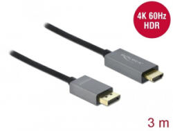 Delock Aktív DisplayPort 1.4 - HDMI kábel 4K 60 Hz (HDR) 3 m (85930) (85930) - aqua