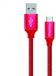 ColorWay USB-A - Type-C kábel 1m piros (CW-CBUC003-RD)