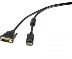 Renkforce DisplayPort/DVI kábel [1x DisplayPort dugó - 1x DVI dugó 24+1 pól. ] 1, 8 m fekete renkforce - aqua