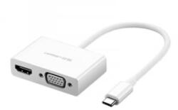 UGREEN USB-C - HDMI + VGA adapter fehér (30843) (30843)
