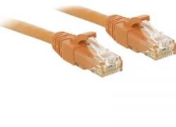 Lindy RJ45 Hálózat Csatlakozókábel CAT 6 U/UTP 1.00 m Narancs Védővel LINDY