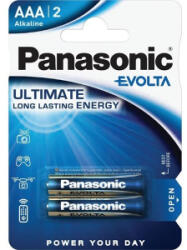 Panasonic EVOLTA 1, 5V AAA/mikro szupertartós alkáli elem (2 db/csomag) (LR03EGE-2BP) (LR03EGE-2BP)