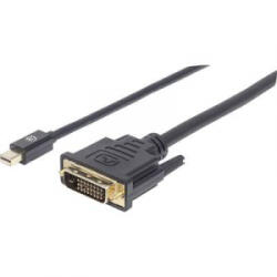 Manhattan Mini DisplayPort / DVI Csatlakozókábel [1x Mini DisplayPort dugó - 1x DVI dugó, 24+1 pólusú] 1.80 m Fekete