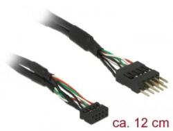 Delock Kábel USB 2.0-s csatlakozóhüvellyel, 2, 00 mm, 10 tűs > USB 2.0-s csatlakozódugó, 2, 54 mm, 10 tűs (41977)