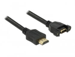 Delock HDMI A apa > HDMI A anya panelrögzítés 1m (85102) (85102)
