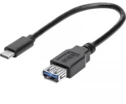 Renkforce USB 3.0 Átalakító [1x USB-C dugó - 1x USB 3.0 alj, A típus] 15.00 cm Fekete OTG funkcióval, Aranyozatt érintkező