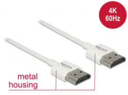 Delock HDMI-kábel Ethernettel - HDMI-A-csatlakozódugó -> HDMI-A-csatlakozódugó 2m vékony (85137)