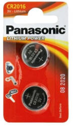 Panasonic CR2016 3V lítium gombelem (2db/csomag) (CR-2016EL/2B) (CR-2016EL/2B)