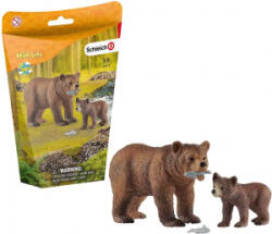 Schleich Grizzli medve bocsával figura (42473) (42473)