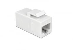 Delock RJ45-aljzat > RJ45-aljzat, Cat. 6 UTP Keystone modul fehér (86379)