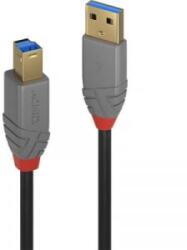 Lindy USB 3.0 Csatlakozókábel [1x USB 3.0 dugó, A típus - 1x USB 3.0 dugó, B típus] 3.00 m Fekete