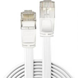 Lindy RJ45 Hálózat Csatlakozókábel CAT 6A U/FTP 1.00 m Fehér Védővel LINDY