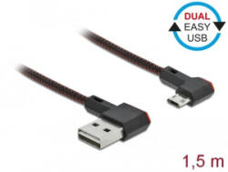 Delock EASY-USB 2.0 kábel USB-A - Micro USB 1.5m fekete (85272)