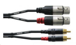 Cordial CFU 1, 5 FC 2 RCA apa -> 2 XLR female 3-pin kábel