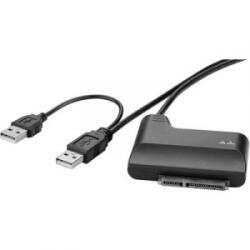 Renkforce Merevlemez átalakító, 1x USB 2.0 dugó A - 1x SATA kombi dugó, 7+15 pólus, 0, 3 m, fekete, Renkforce - aqua