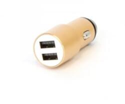 Platinet 2xUSB-A autós töltő aranyszínű (OUCC2MG)