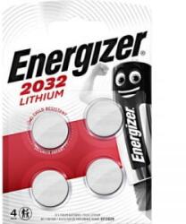 Energizer CR2032 lítium gombelem, 3 V, 240 mA, 4 db, Energizer BR2032, DL2032, ECR2032, KCR2032, KL2032, KECR2032, LM2032