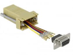 Delock Sub-D 9tűs anya -> RJ45 anya összekötő adapter szürke (66164) (66164)