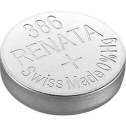 Renata 386 gombelem, ezüstoxid, 1, 55V, 130 mAh, Renata SR43W, SR43, SR1143, V386, D386, 260, H, 280-41, SB-B8, RW44, BS06