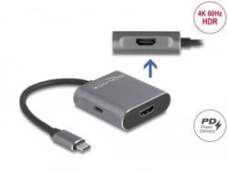 Delock USB Type-C megosztó (DP Alt Mode) - 2 x HDMI MST USB Type-C PD-vel (87805) (87805)