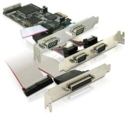 Delock DL89177 PCI Express kártya -> 4 db soros port + 1 db párhuzamos port