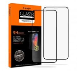 Spigen GLAS. tR Slim Full Cover Apple iPhone 11/XR Tempered Glass kijelzővédő fekete kerettel 2db (064GL25102)