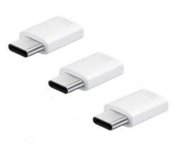 Samsung adapter (microUSB - Type-C, adatátvitel és töltés, 3db) FEHÉR (EE-GN930KWEG)