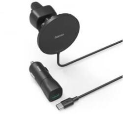 Hama FIC USB-C autós töltő + vezeték nélküli töltő (201697) (201697)