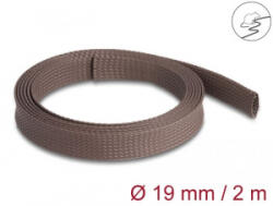 Delock rágcsálóbiztos fonott, nyújtható kábelharisnya 2m x 19mm barna (20899) (20899)