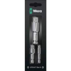 Wera Összekötő darab készlet Meghajtás (csavarhúzó) 1/4 (6, 3 mm) Elhajtás 1/4 (6.3 mm), 1/2 (12.5 mm), 3/8 (10 mm) Wera 870/4/7 Set A 05073200001