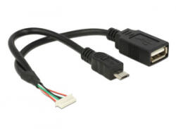 Delock USB 2.0 1, 25 mm 8tűs anya -> USB 2.0 Type-A anya + USB 2.0 Type Micro-B kábel (84835)