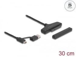 Delock USB - SATA 6Gb/s átalakító USB Type-C vagy A-típusú USB csatlakozóval (61042) (61042)