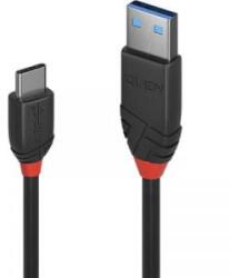 Lindy USB 3.1 (Gen 2) Csatlakozókábel [1x USB 3.1 dugó, A típus - 1x USB-C dugó] 1.00 m Fekete