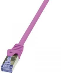 LogiLink RJ45 Hálózati csatlakozókábel, CAT 6A S/FTP [1x RJ45 dugó - 1x RJ45 dugó] 0, 5 m Pink LogiLink - aqua