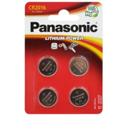 Panasonic gombelem (CR2016EL / 4B, 3V, lítium) 4db / csomag (CR2016EL-4B) (CR2016EL-4B)