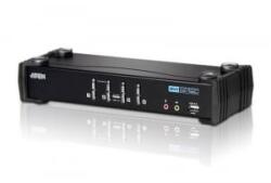 ATEN KVM Switch 4 portos USB DVI + kábelkészlet (CS1764A) (CS1764A)
