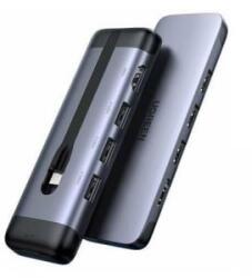UGREEN CM287 5 az 1-ben adapter USB-C, HDMI elosztó, 2x USB 3.0, USB-C, PD 3.0, RJ45, szürke (70508 ) (UG70508)
