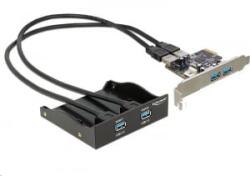 Delock 2+2x USB 3.0 bővítő kártya PCIe + front panel (61893)