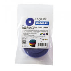 LogiLink KAB0053 tépőzáras kábelkötegelő 4m kék (KAB0053)