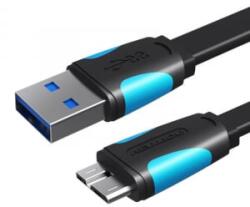 Vention USB 3.0 A - Micro-B lapos kábel 1m fekete (VAS-A12-B100)