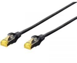 ASSMANN RJ45 Hálózat Csatlakozókábel CAT 6A S/FTP 1.00 m Fekete Halogénmentes, sodort érpár, Védővel, Lángálló Digitus