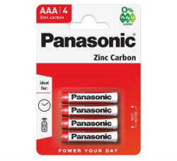 Panasonic elem (AAA, 1.5V, cink-karbon) 4db / csomag (R03RZ-4BP) - aqua