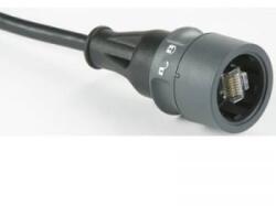 Bulgin RJ45 Hálózat Csatlakozókábel CAT 5e S/FTP 2.00 m Fekete Árnyékolt, PUR köpeny, Vízálló Bulgin