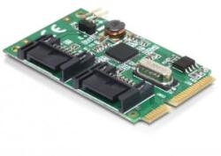 Delock DL95233 2 x SATA 6 Gb/s portos MiniPCIe kártya (95233) - aqua