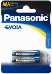 Panasonic 1.5V Alkáli AAA ceruza elem EVOiA (2db / csomag) (LR03EGE/2BP) (LR03EGE/2BP) - aqua