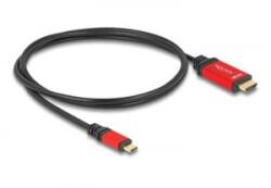 Delock USB Type-C - HDMI kábel (DP Alt Mode) 8K 60 Hz-hez HDR 1m piros (80095)