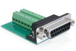 Delock DL65274 D-sub 15 pin Gameport anya -> terminál blokk 16 pines adapter