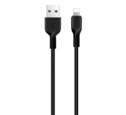 hoco. X20 adatkábel és töltő (USB - lightning 8pin, gyorstöltés támogatás, 100cm, törésgátló) FEKETE (X20_LIGHT_1M_B)