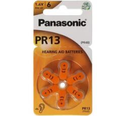 Panasonic elem (PR13L/6LB, 1.4V, cink-levegő) 6db / csomag (PR13-6LB) (PR13-6LB)