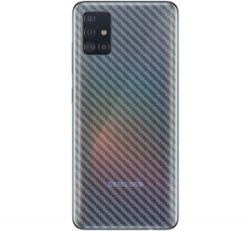 IMAK hátlapvédő fólia (karcálló, ujjlenyomat mentes, full cover, karbon minta) ÁTLÁTSZÓ [Samsung Galaxy A51 (SM-A515F)]